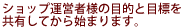 ショップ運営者様の目的と目標を共有してから始まります。